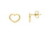 Golden heart earrings 9k with zircon (code S234141)